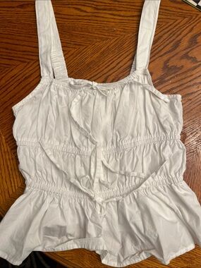 White Women's Smocked Camisole Top